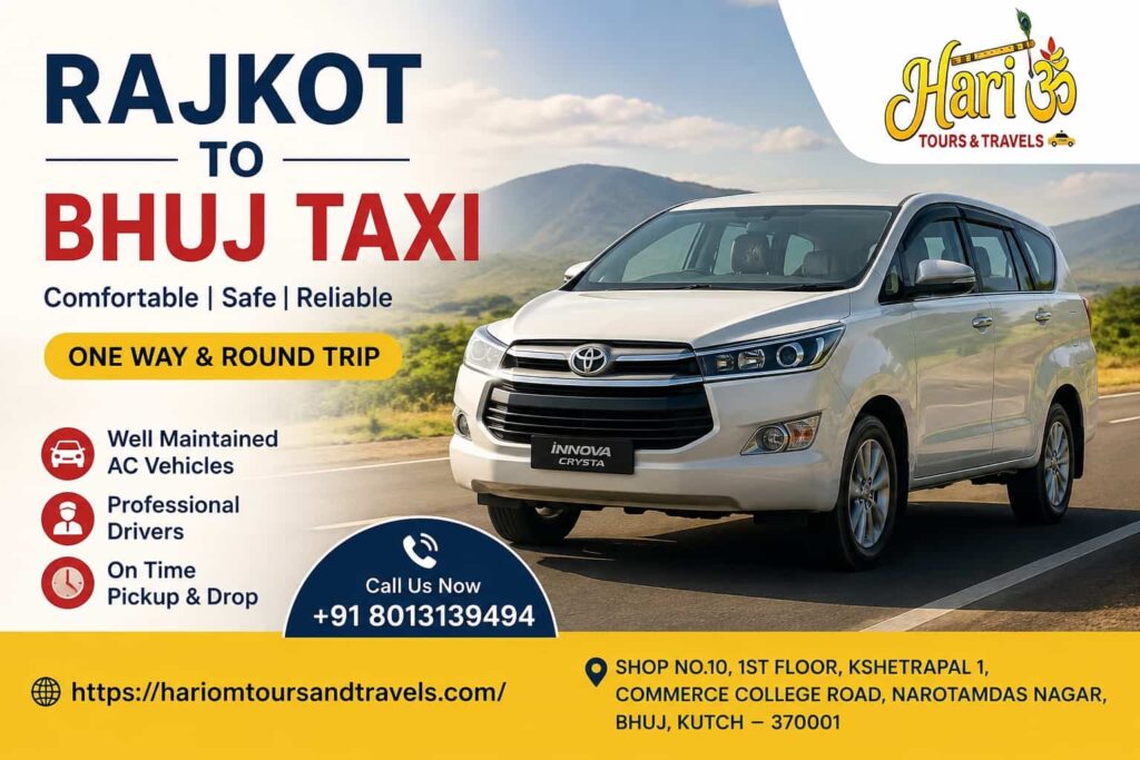 Rajkot to Bhuj Taxi – Complete Travel & Cab Booking Guide