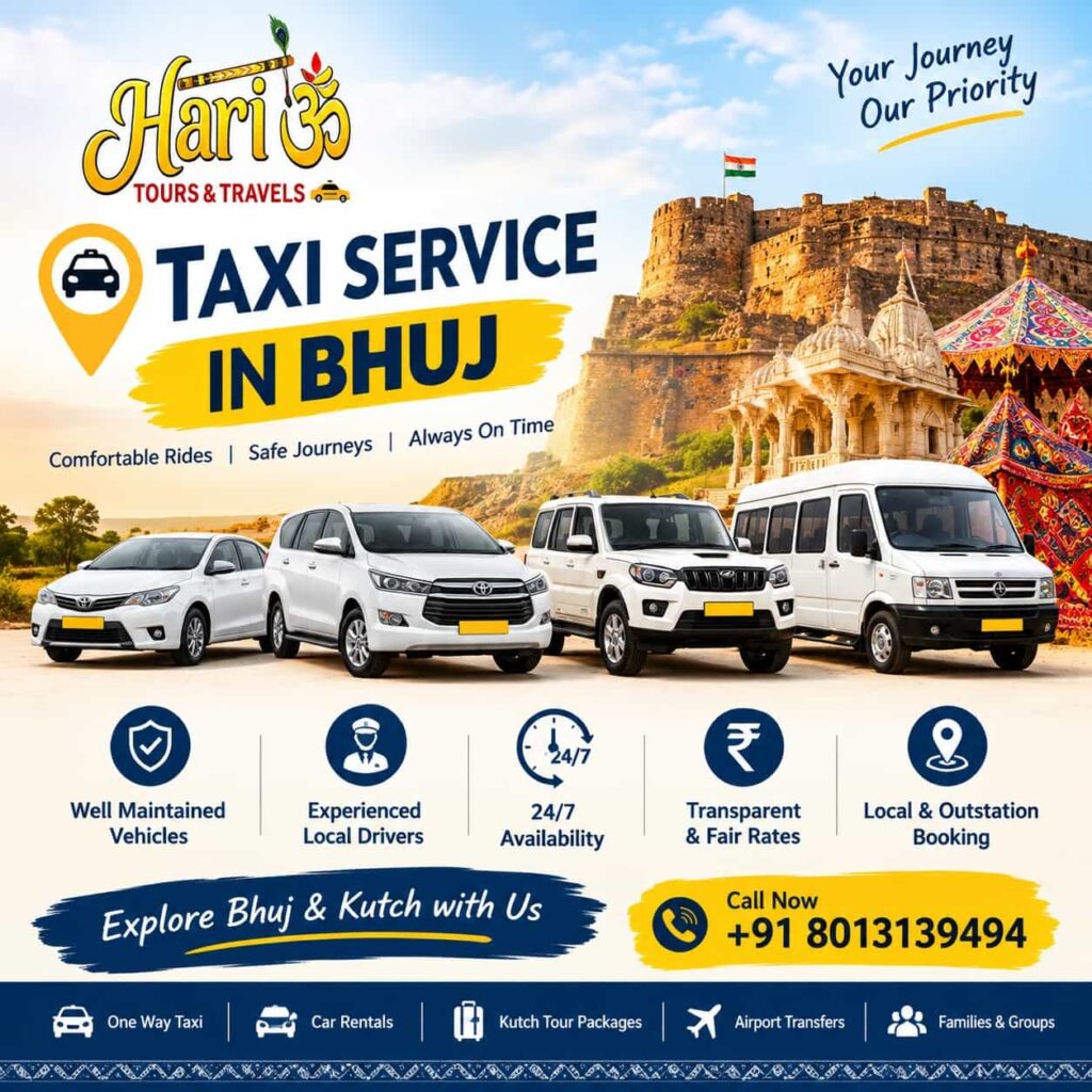 Taxi Service in Bhuj: Rates, Booking Tips and Contact Number